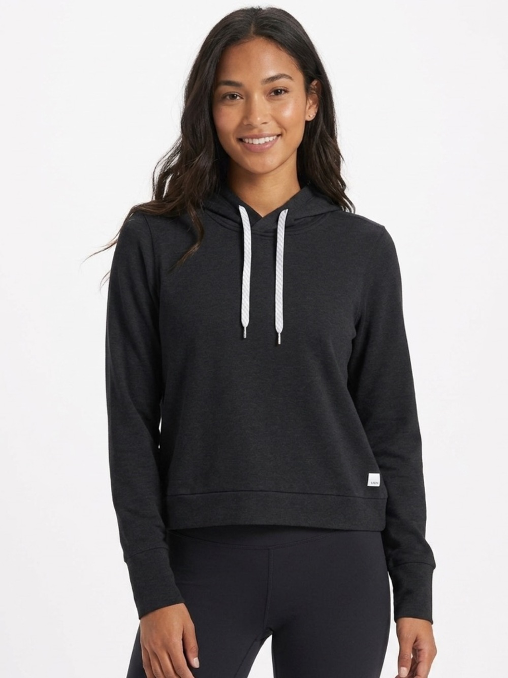 Vuori Halo Essential Hoodie Pullover with White Drawstrings Small